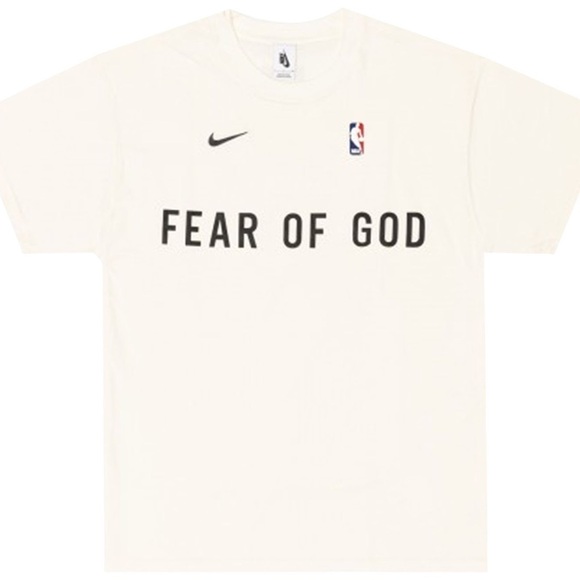 Nike Fear of God Cream Tee with Black Logo